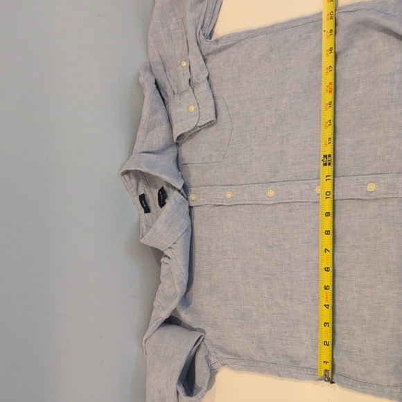 J. Crew Men's Medium Linen-Cotton Slim Fit Long Sleeve Shirt Style #AL179 - Picture 12 of 15